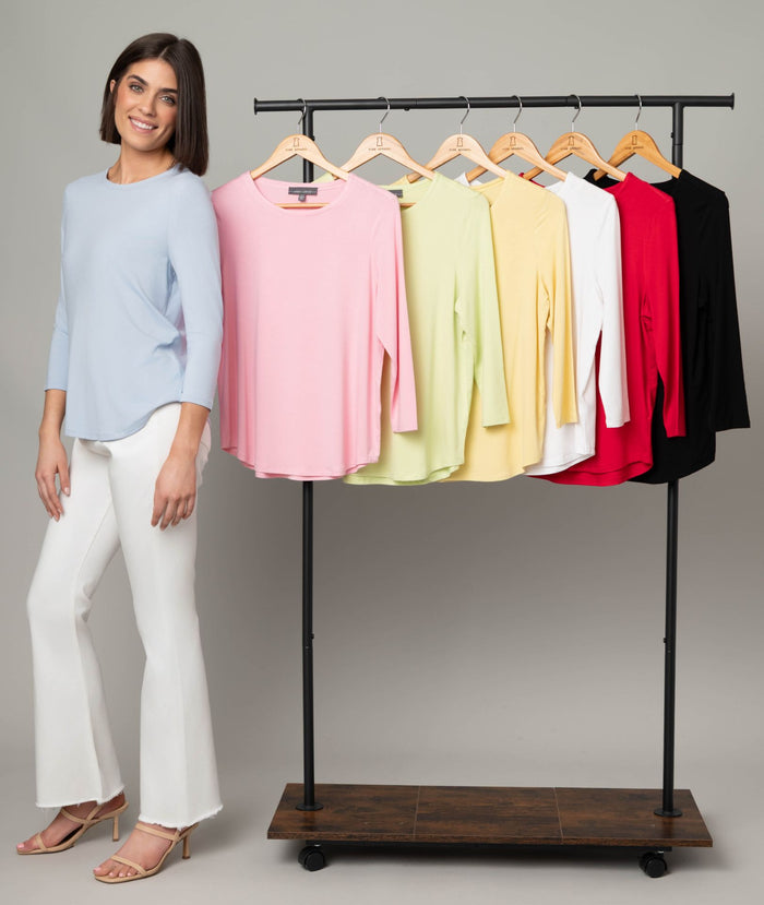 Juliana 3/4 Sleeve Hi-Lo Tee