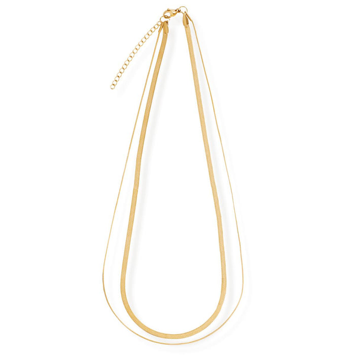 Ellie Vail Water Resistant Jewelry - Cassia Double Chain Necklace